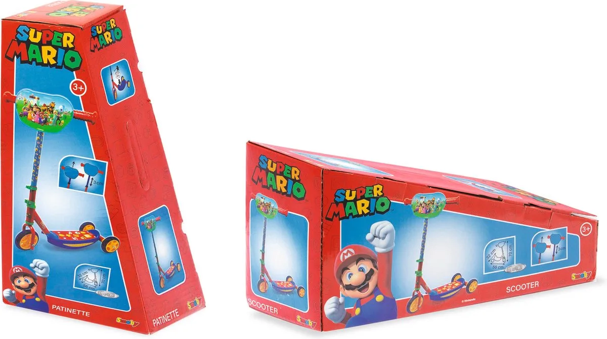 Step - Step - Scooter - Stuur in de hoogte verstelbaar - Vanaf 3 jaar de Smoby en Super Mario – photo du produit