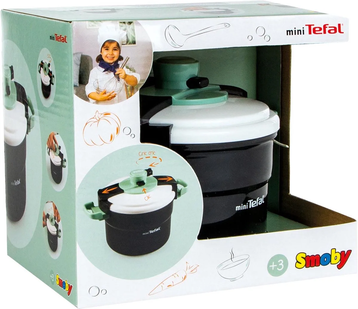 Tefal Snelkoker Clipso - Speelgoedkeukenaccessoireset van Smoby in Zwart – productfoto