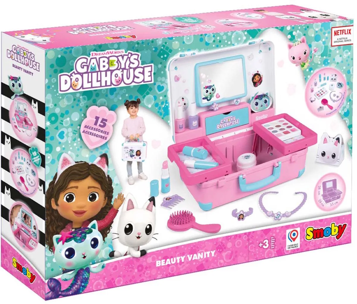 Universal - Gabby's Dollhouse - Beauty Vanity Suitcase - Schoonheidskoffer - Vanaf 3 jaar de Smoby en Rose – photo du produit