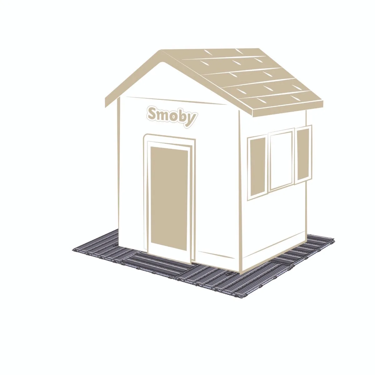 Bodenplatten-Set mit Klicksystem, Gartenspielgerät von Smoby in Vloerset – Produktfoto