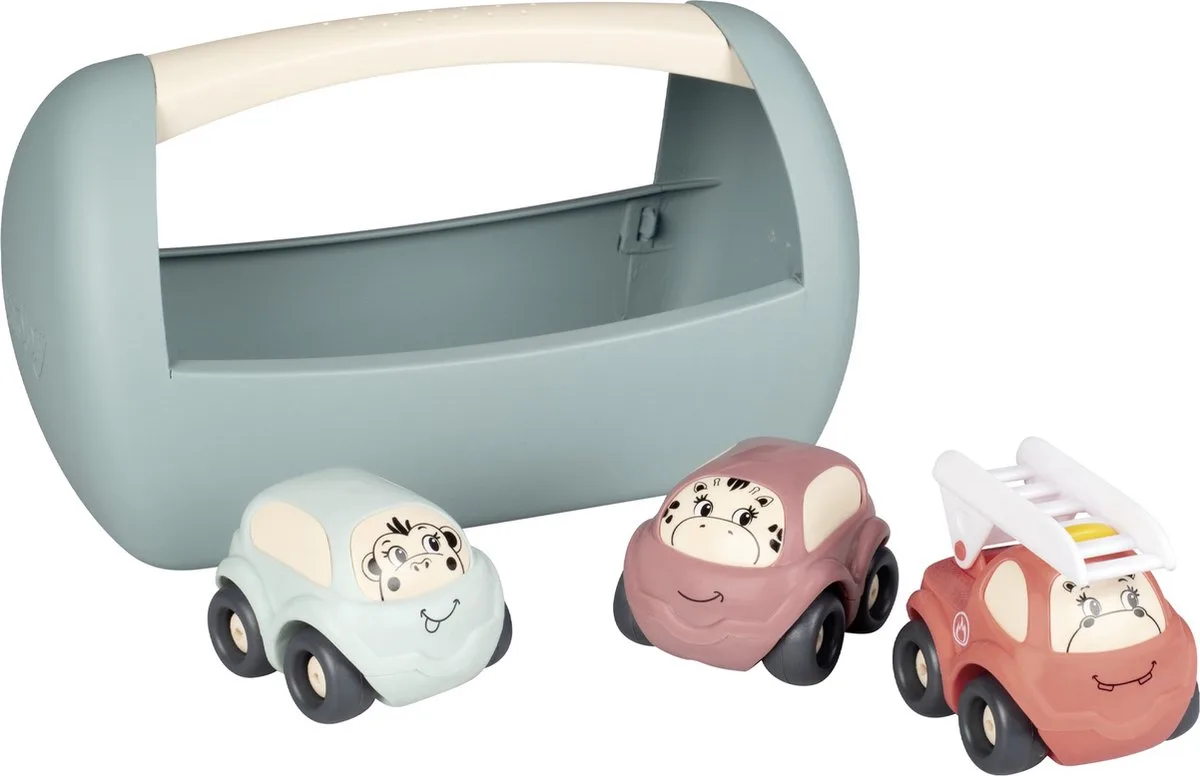 Voertuigen - Set van 3 voertuigen met opbergdoos - Auto's - Brandweerwagen - Baby von Smoby in Grün – Produktfoto