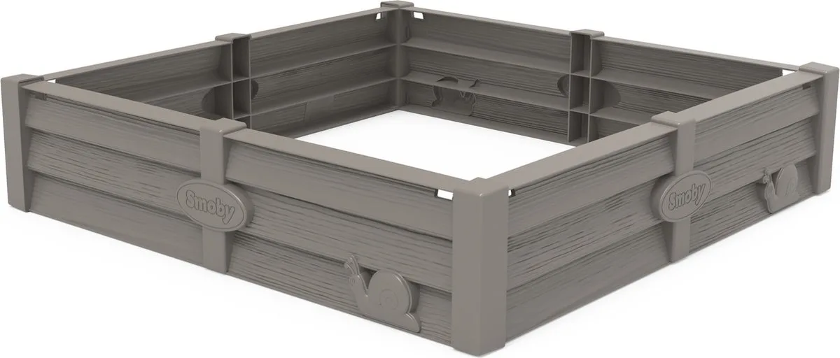 Zandbak - Tuinieren voor kinderen - 100kg zand / 70l grond - vanaf 2 jaar - gemaakt in Frankrijk från Smoby i Grå – produktbild