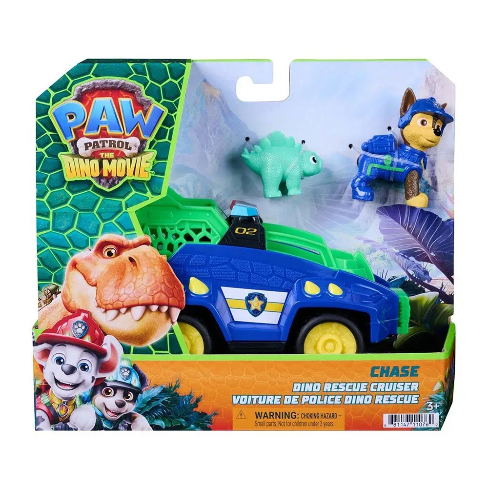 Spielzeug-Auto PAW Patrol: Der Dino Film, Chases Dino-Rettungs-Cruiser von Spin Master – Produktfoto