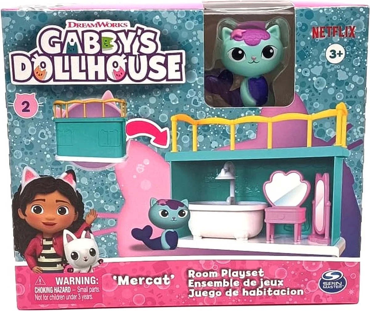 Gabby's Dollhouse - "Mercat" Kamer Speelset - Poppenhuis - 3+ von Spin Master in Mehrfarbig – Produktfoto