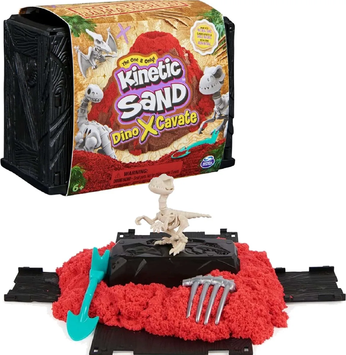 Kinetic Sand Dino X Cavate - Magisch speelzand dat tot leven komt från Spin Master – produktbild