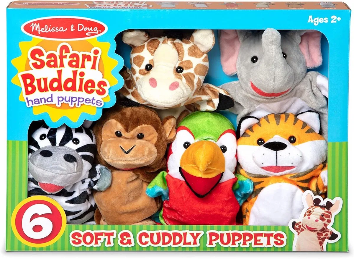 Melissa Doug Hand Puppets Safari Friends von Spin Master in Mehrfarbig – Produktfoto