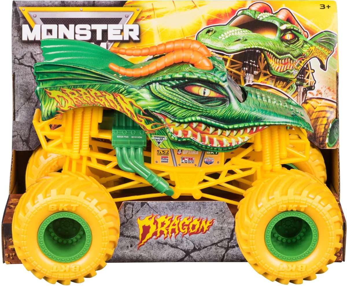 Monster Jam Dragon Monster Truck - 1:24 de Spin Master en Vert, Jaune – photo du produit