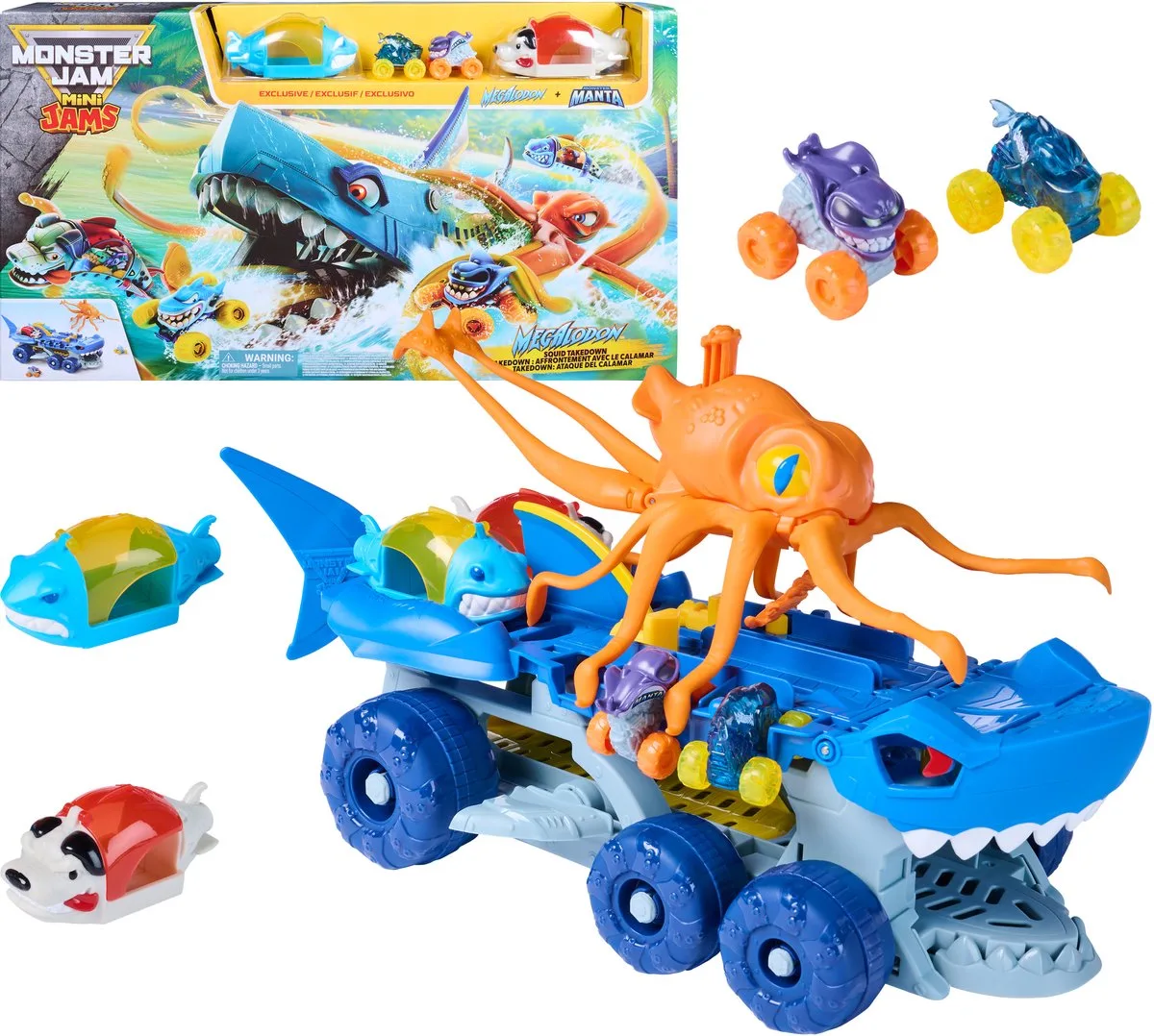 Monster Jam Mini Jams Megalodon Carrier von Spin Master in Mehrfarbig – Produktfoto
