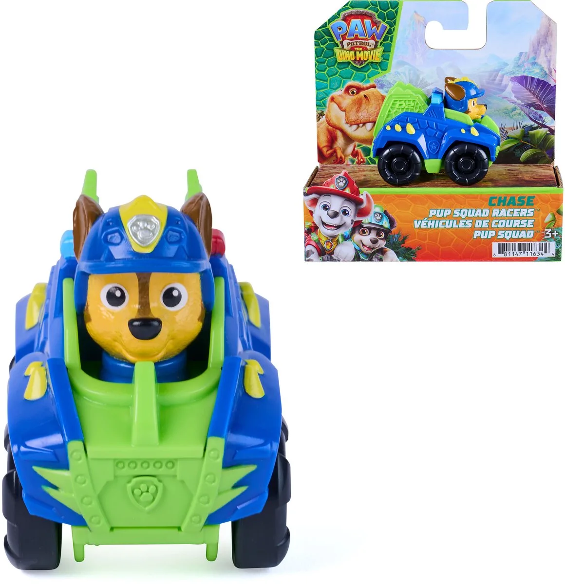 PAW Patrol Dino Movie - Pup Squad Racer Speelgoedauto van Spin Master in Meerkleurig – productfoto