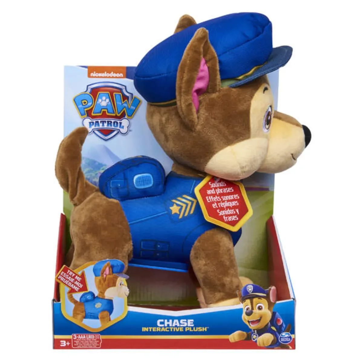 Paw Patrol Feature Plüsch Chase, 30 cm by Spin Master – product photo