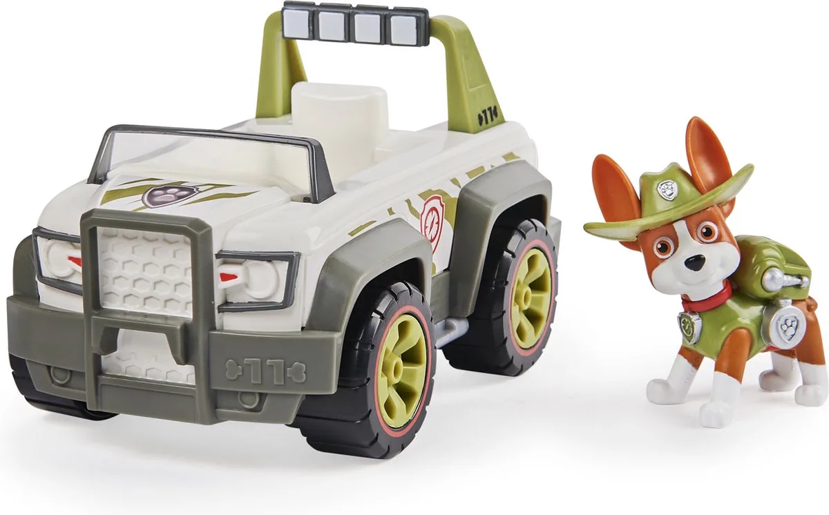 PAW Patrol , Trackers junglevoertuig met verzamelfiguur, voor kinderen vanaf 3 jr. fra Spin Master i Flerfarvet – produktbillede