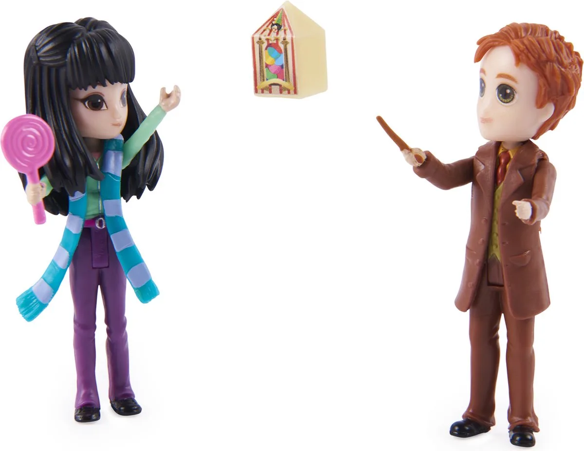 Wizarding World Harry Potter - Magical Minis-actiefigurenset met Cho Chang en George Wemel met 2 poppenaccessoires von Spin Master in Mehrfarbig – Produktfoto