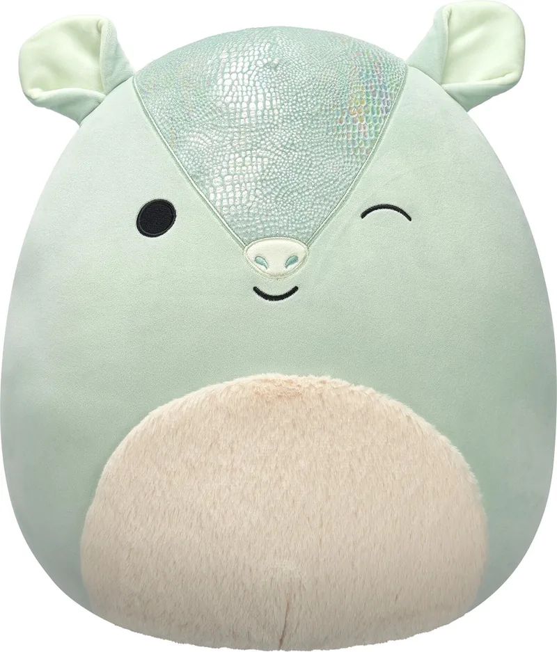 Arilla - Winking Green Armadillo W/Fuzzy Belly 40cm pluche från Squishmallows i Grön – produktbild