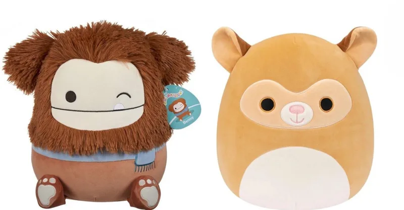 Bigfoot Benny + Zaine Tarsier 30cm knuffels – Set van 2 by Squishmallows in Brown – product photo