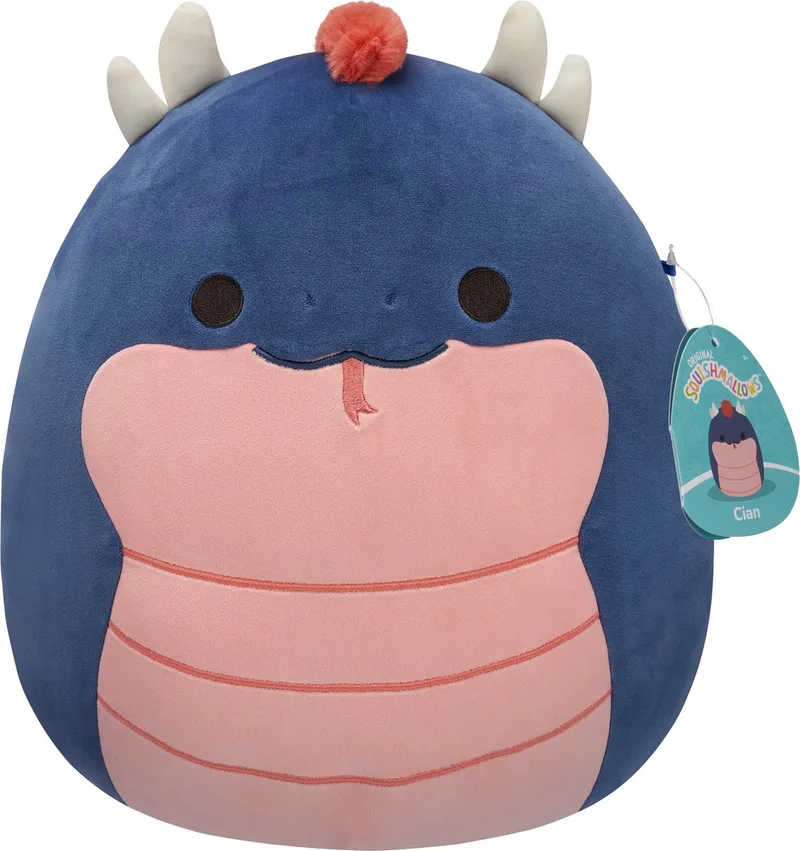 Cian - Navy Basilisk W/Coral Belly 30cm pluche von Squishmallows in Blau – Produktfoto