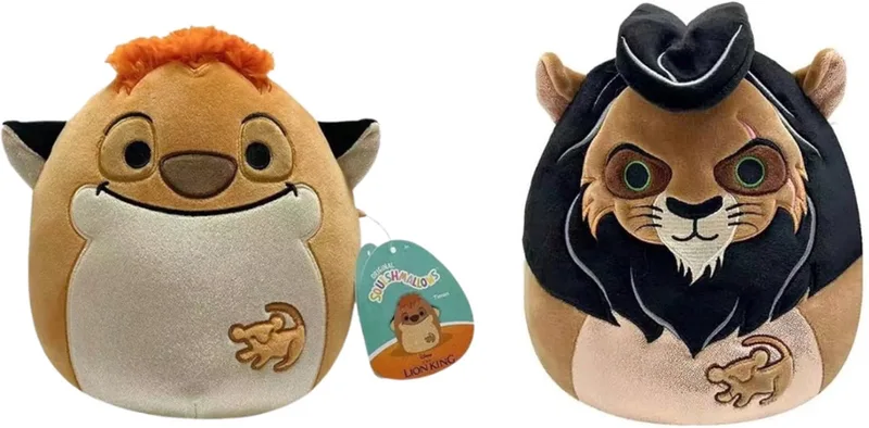 Disney Lion king Timon + Scar 20cm knuffels - Set van 2 - Disney knuffels - Lion king knuffels von Squishmallows in Mulitcolor – Produktfoto