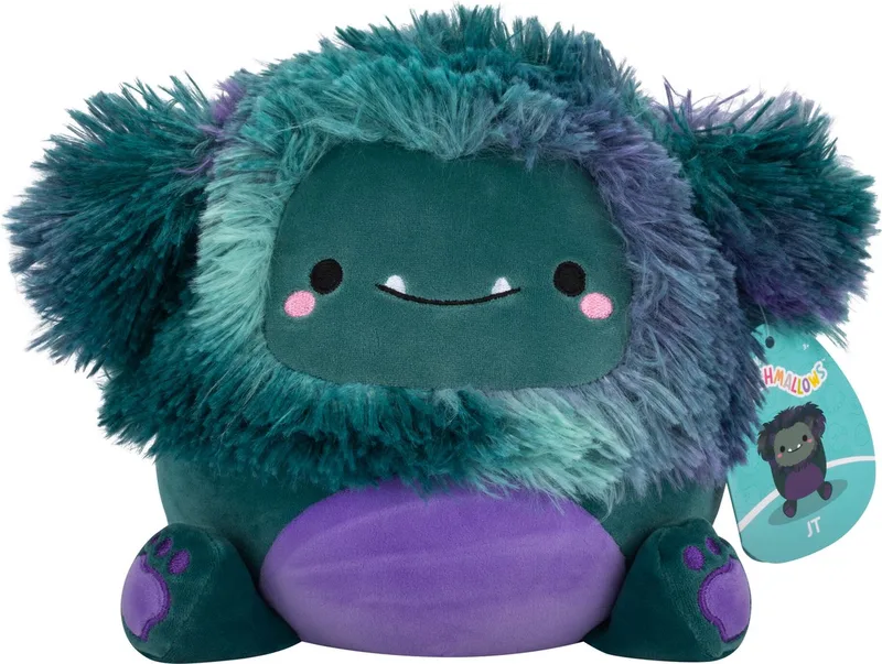 JT - Dark Teal Bigfoot W/Purple Belly 19cm pluche fra Squishmallows i Grøn – produktbillede