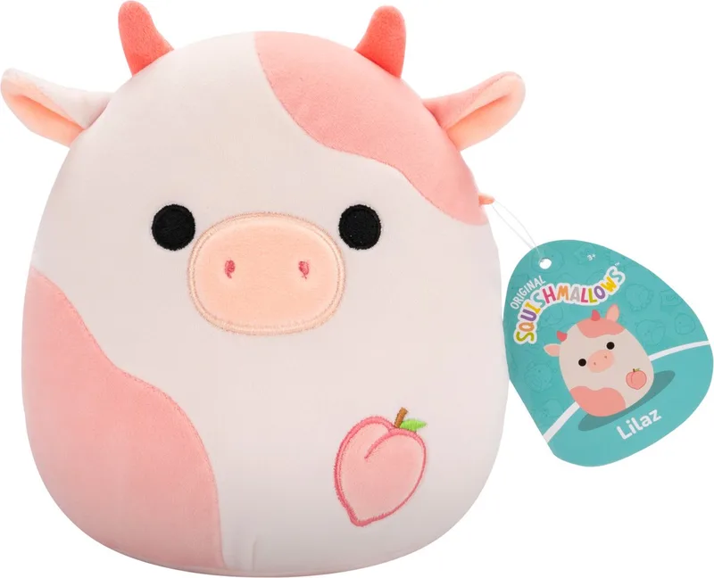 Lilaz - Peach Cow 19cm pluche von Squishmallows in Rosa – Produktfoto