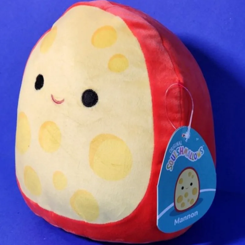 Mannon Goudse kaas Pluche Knuffel 30 cm fra Squishmallows i Gul – produktbillede