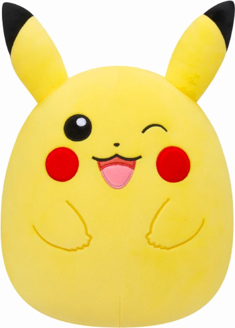 Pikachu Knipoog Squishmallow Pokémon Pluche Knuffel 35 cm von Squishmallows in Pikachu Knipoog 35 cm – Produktfoto