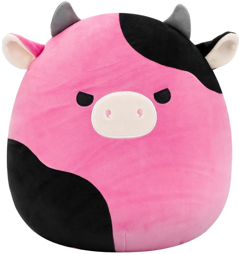 Pollyanna - Black and Pink Cow W/Mischievous Eyes 30cm pluche von Squishmallows in Schwarz – Produktfoto