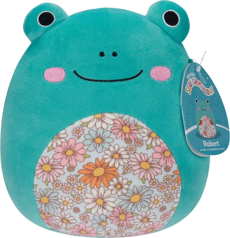 Robert - Aqua Frog W/ Floral Belly 19cm Plush von Squishmallows in Türkis – Produktfoto