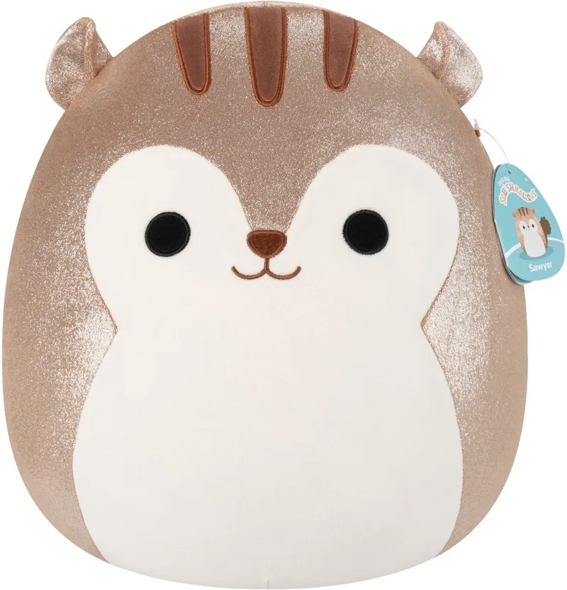 SQUIHSMALLOWS - Large Plush 40cm Squishmallows Sawyer - Brown Glitter Squirrel fra Squishmallows i Flerfarvet – produktbillede