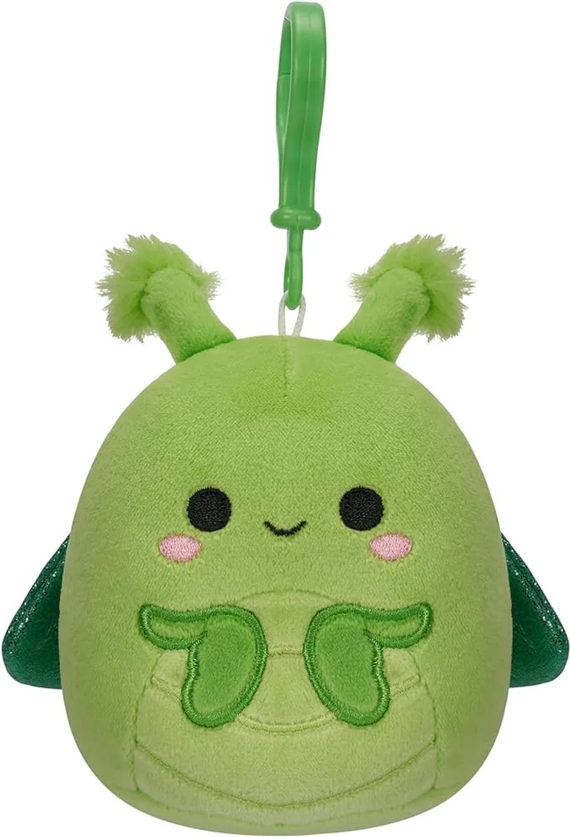 Squishmallows 3,5" Clip-On Trenton De Bidsprinkhaan de Squishmallows en Vert – photo du produit