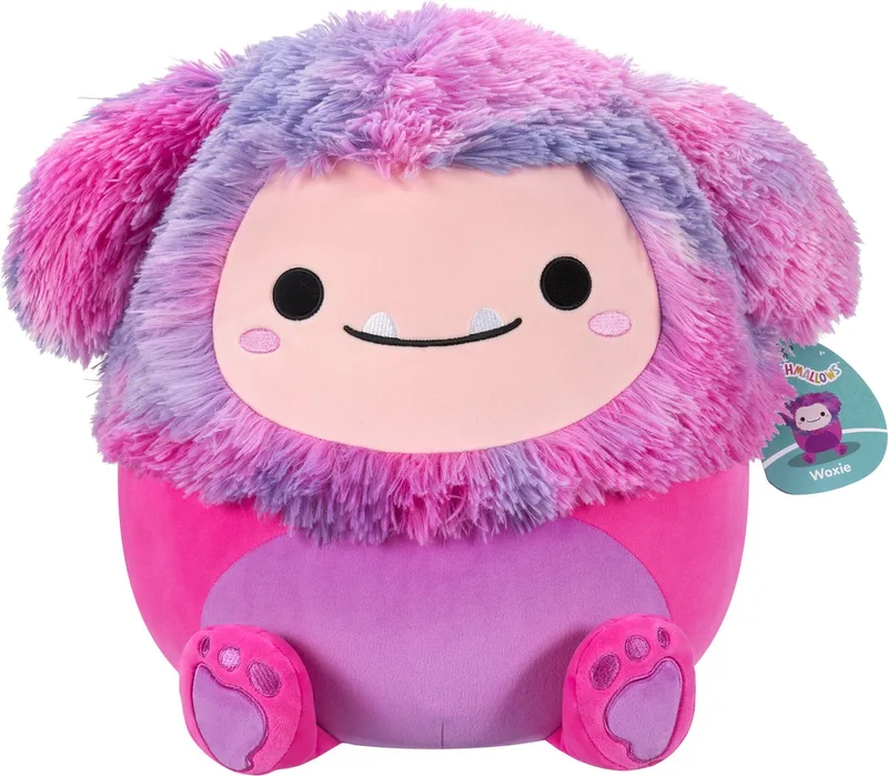 Woxie-Magenta Bigfoot W/Multicolored Hair 30cm Plush fra Squishmallows i Lyserød – produktbillede