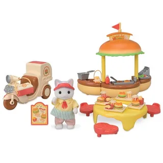 5757 Mobiler Hamburger Imbiss mit Figur fra Sylvanian Families – produktbillede 1 af 4