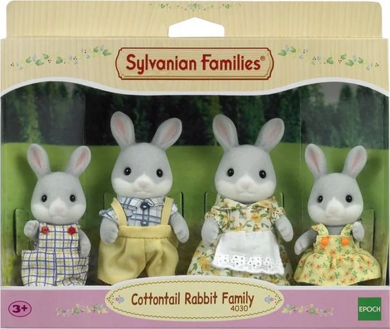 4030 familie katoenstaartkonijn-fluweelzachte speelfiguren de Sylvanian Families en Multi colour – photo du produit