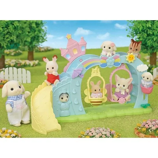 5745 Erlebniskindergarten Schaukel mit Figur fra Sylvanian Families – miljøbillede 4 af 4