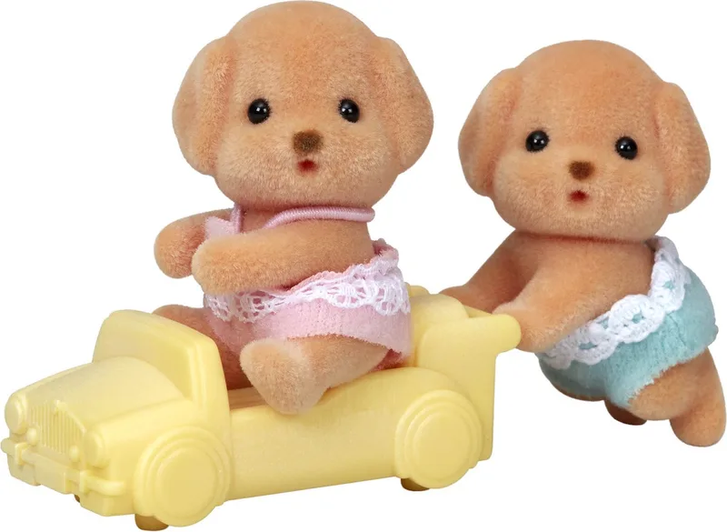 5425 tweeling poedel-fluweelzachte speelfiguren de Sylvanian Families en Multicolor – photo du produit