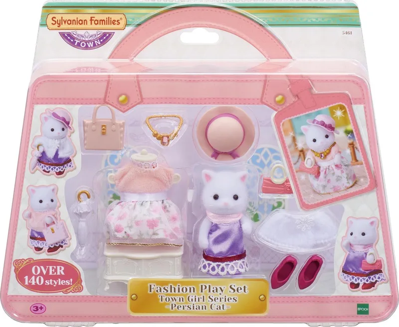 5461 modespeelset -kat by Sylvanian Families in Town Girl Roze – product photo