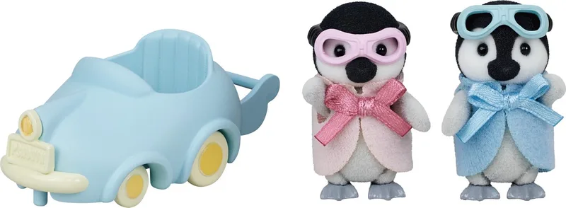 5695 Pinguïn baby's speelset - 2 fluweelzachte baby speelfiguren- by Sylvanian Families in Meerkleurig – product photo