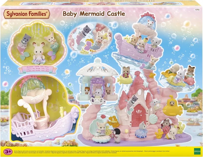 5701 Baby Zeemeermin Kasteel- inclusief 3 baby speelfiguren von Sylvanian Families in Multi colour – Produktfoto
