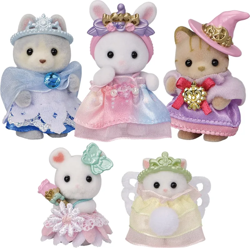5703 Koninklijke prinsesssenset- 5 fluweelzachte speelfiguren by Sylvanian Families in Multikleur – product photo