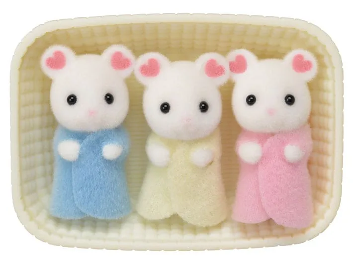 5337 Marshmallow Mäuse Drillinge fra Sylvanian Families – produktbillede 1 af 3