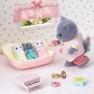 5458 Perserkatzen Drillinge de Sylvanian Families – photo d’ambiance 3 sur 3
