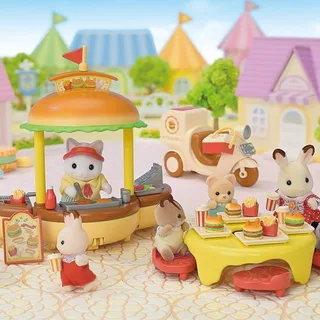 5757 Mobiler Hamburger Imbiss mit Figur fra Sylvanian Families – miljøbillede 3 af 4