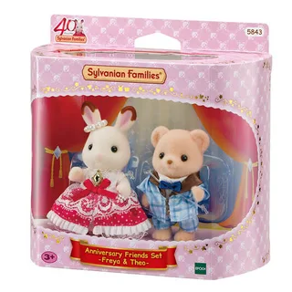 5843 40. Jubiläum: Freya & Theo Freunde Figurenset fra Sylvanian Families – produktbillede 2 af 4