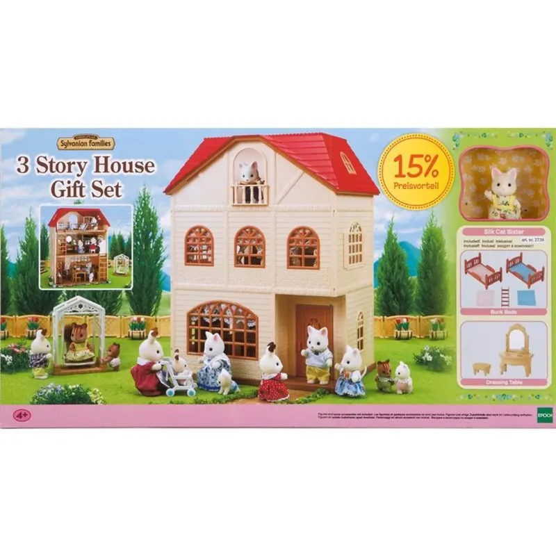 Dreistöckiges Haus, inkl. Figur und Möbel by Sylvanian Families – product photo