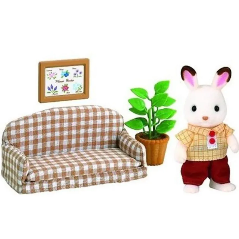 Schokoladenhasen Vater mit Sofa van Sylvanian Families – productfoto