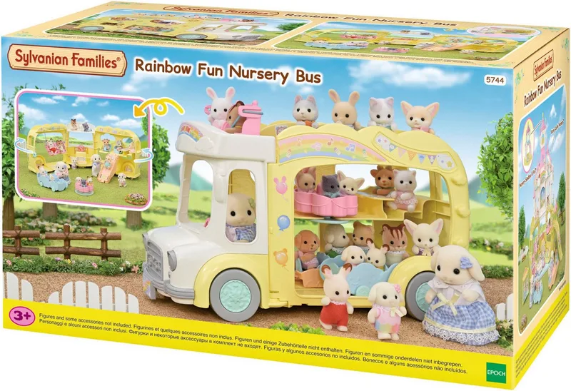 Spielzeug-Bus Erlebniskindergarten Bus Regenbogen (5744) de Sylvanian Families en Bunt – photo du produit