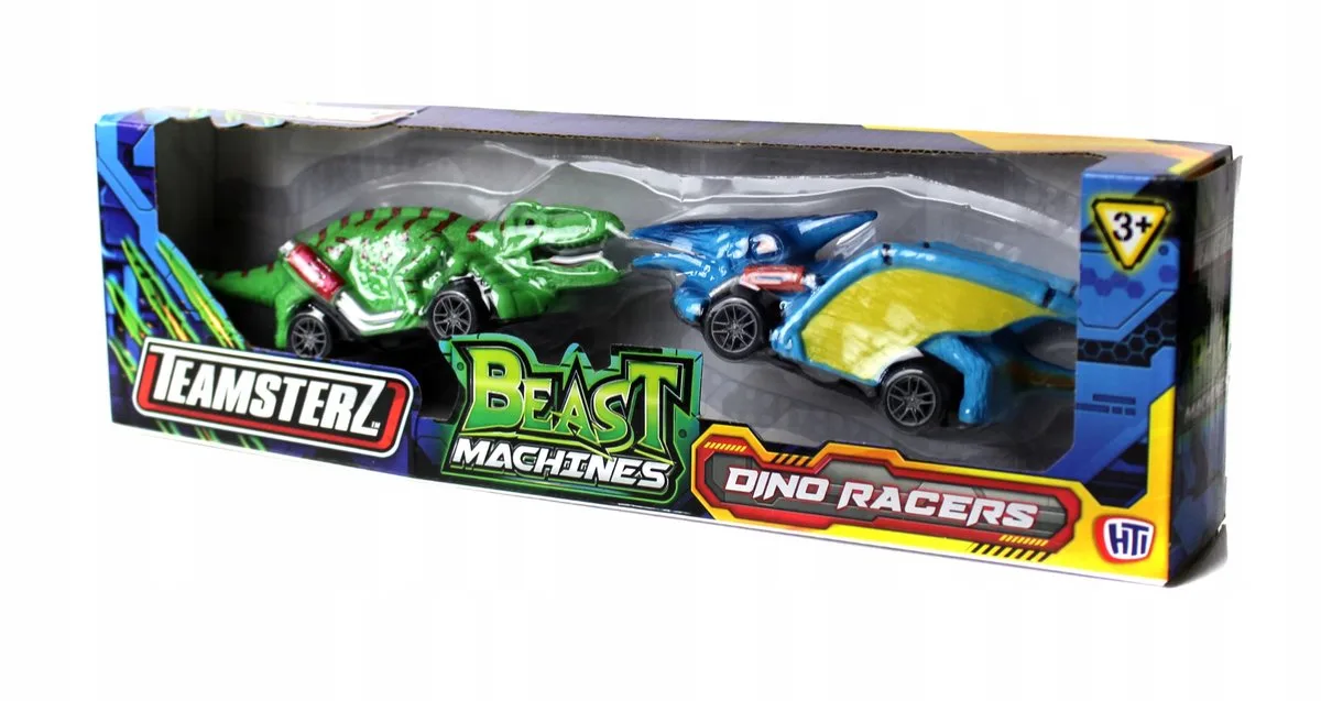 Dino Race Auto's - 2 Stuks fra Teamsterz i Blå – produktbillede