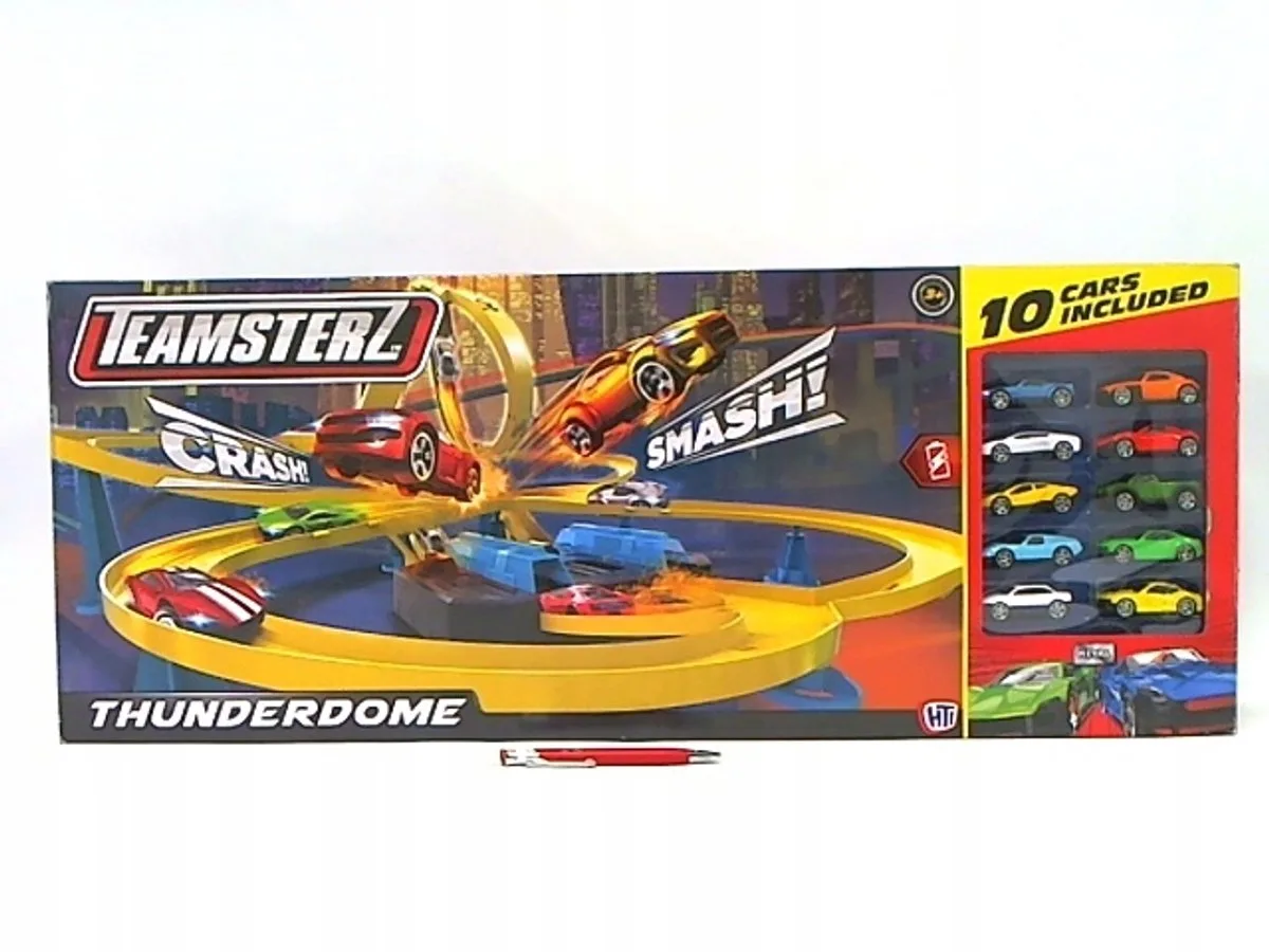 Dubbele Loop Baan met 10 Raceauto's - Eindeloos Raceplezier! de Teamsterz en Multicolore – photo du produit