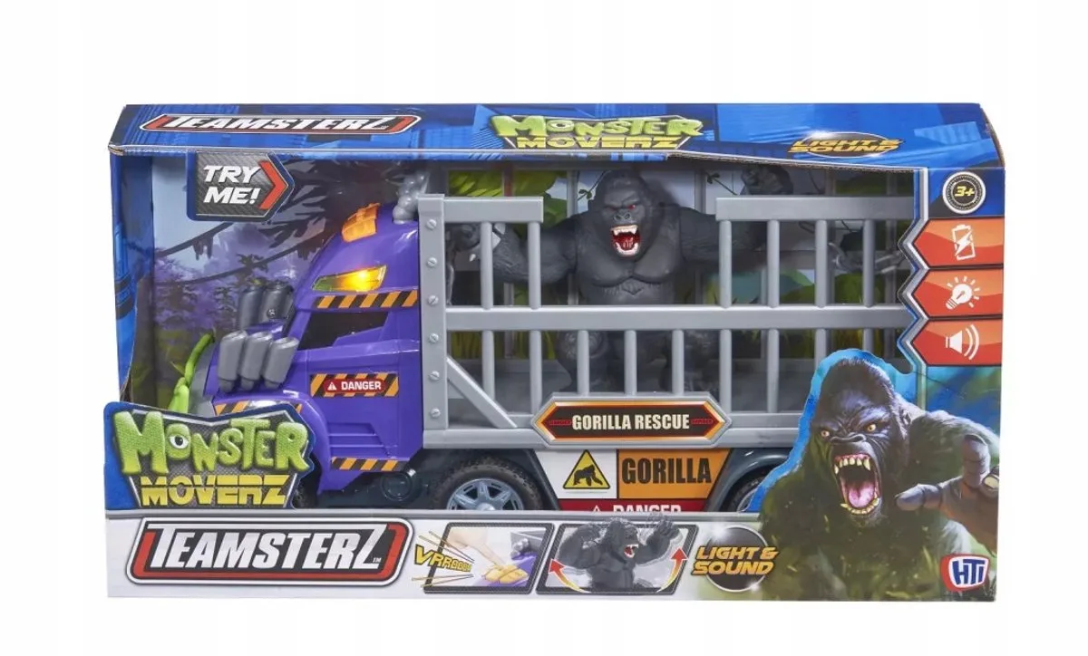 Monster Truck Goryl Transport met Licht & Geluid de Teamsterz en Gris – photo du produit