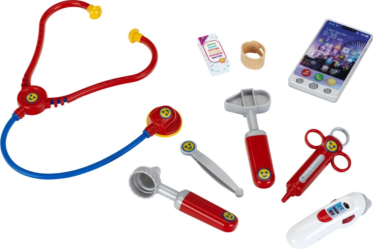 Mallette de docteur avec smartphone et instruments jouets, rouge bleu de Theo Klein en Multicolore – photo du produit