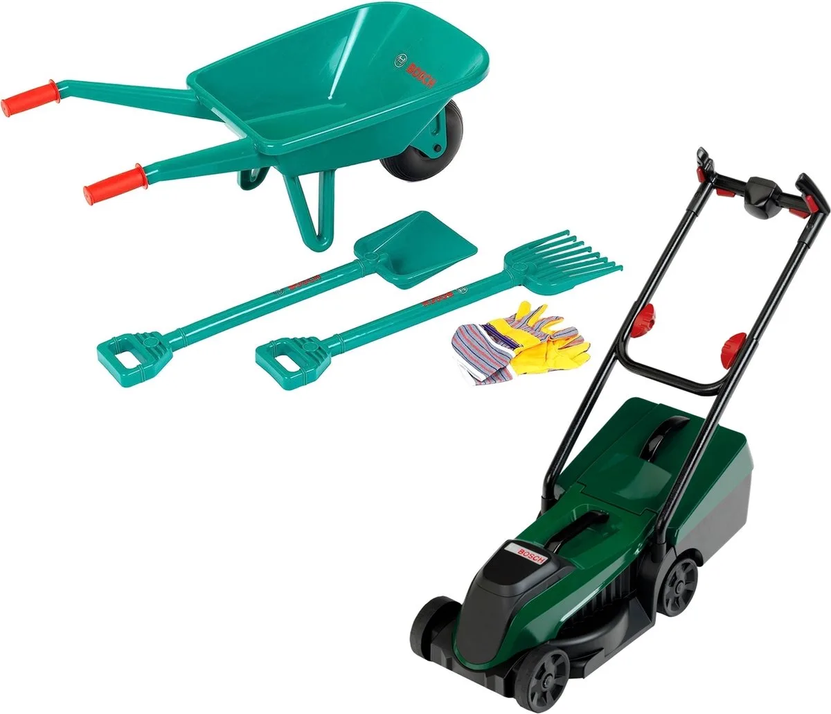 Bosch 2-delige set 4-delige tuinset + Rotak grasmaaier de Theo Klein en Vert – photo du produit