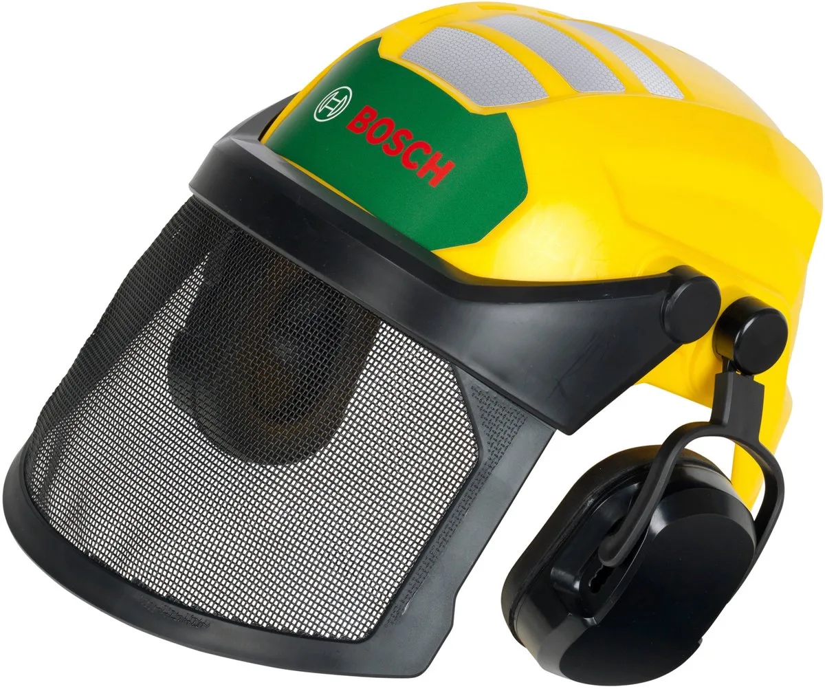 Bosch helm met oorbeschermers - 31x17.5x21 cm - ideaal voor buitenavonturen - groen fra Theo Klein i Gul – produktbillede